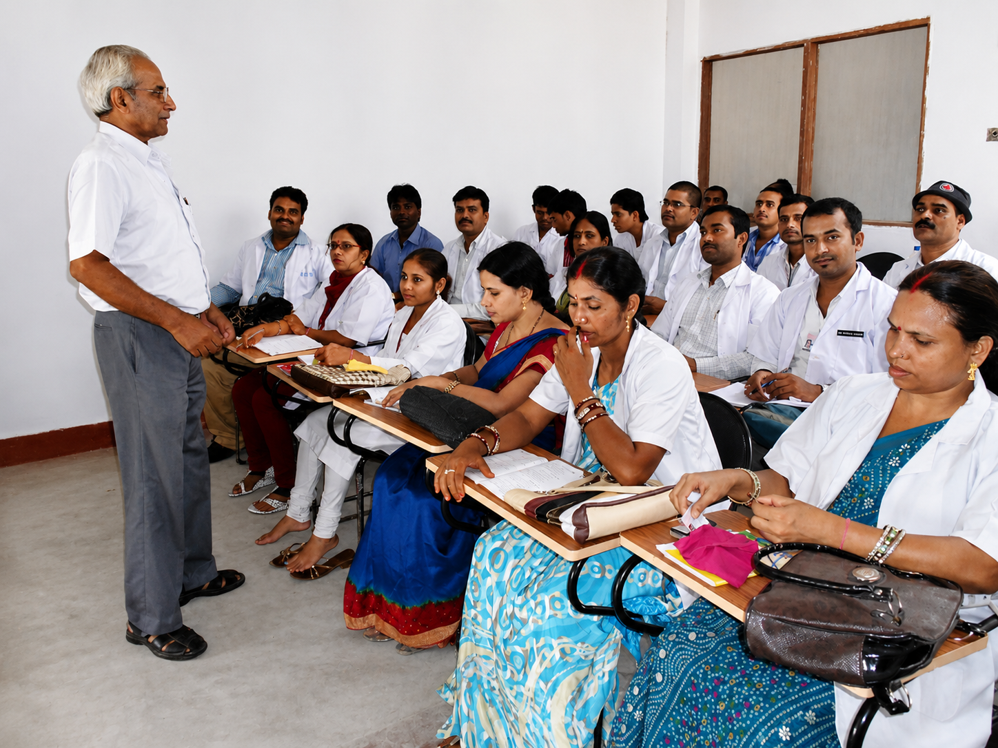 Students studying at the Electro Homeopathic Board